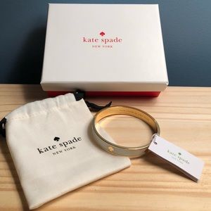 NWT Kate Spade Gold + Cream Bangle